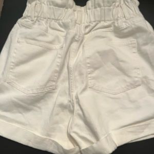 H&M White High Waist Shorts - Size 10 - Small Stain near pocket (pic included).